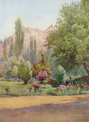 The Takht-i-Suliman, from the Residency Garden